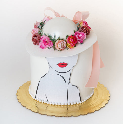 Cake 4 Lady with Rose Hat