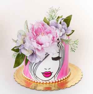 Cake 6 Lady in Flowers