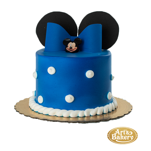 Mickey Mouse Bow Blue Cake 134