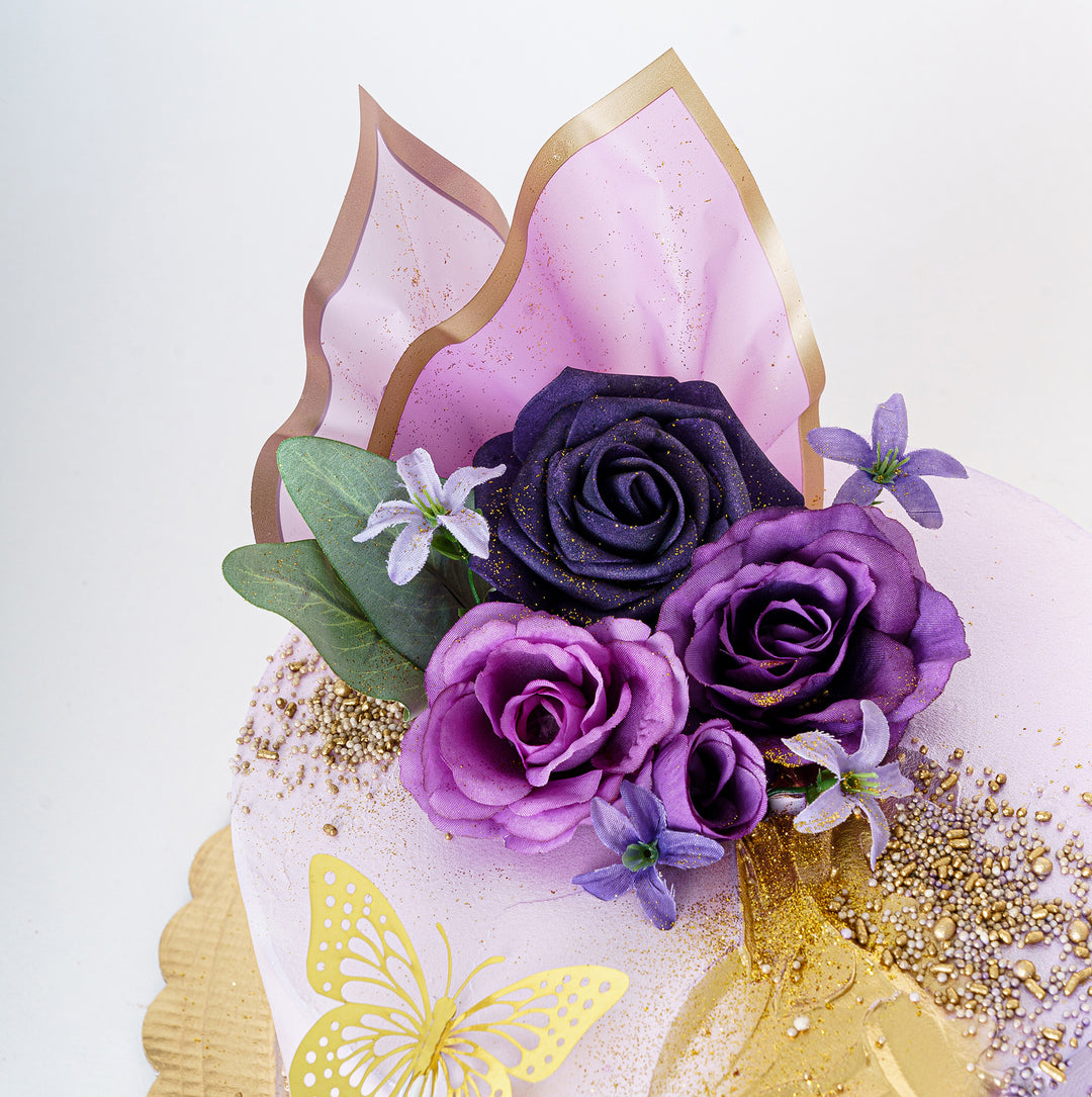 Cake 11 Purple and Gold