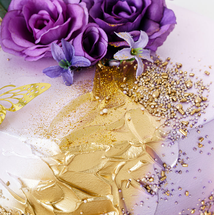Cake 11 Purple and Gold