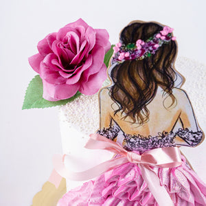 Cake 24 Young Lady in Pink Dress Cake
