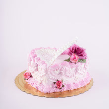 Load image into Gallery viewer, Cake 26 Pink Roses with White Heart