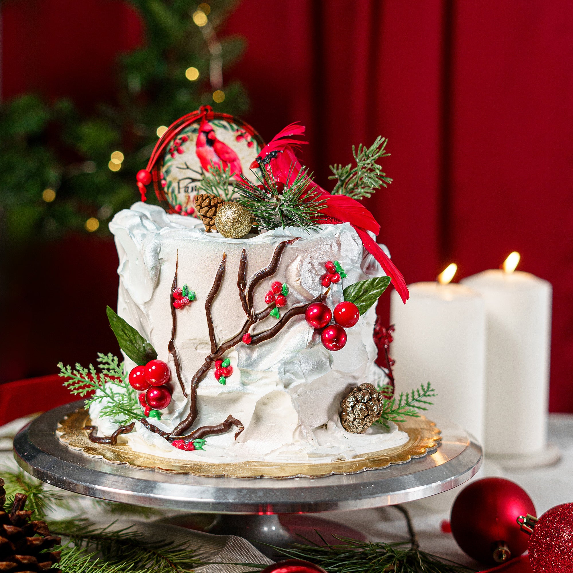 2023 Christmas Cake 11 Winter Holly, image size:2000x2000