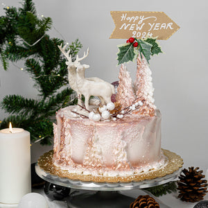 2024 New Year Cake 7 Two Reindeers