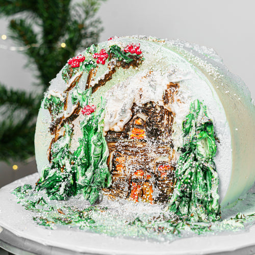 2023 Christmas Cake 16 Winter Cabin