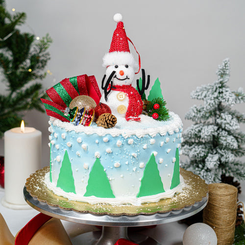 2023 Christmas Cake 3 Happy Snowman