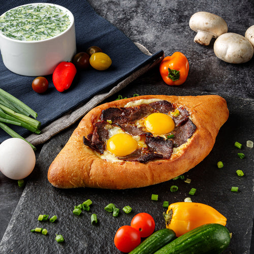 Ajarski Khachapuri with Basturma