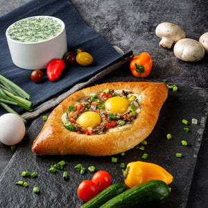 Ajarski Khachapuri with Vegetables