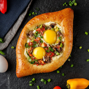 Ajarski Khachapuri with Vegetables