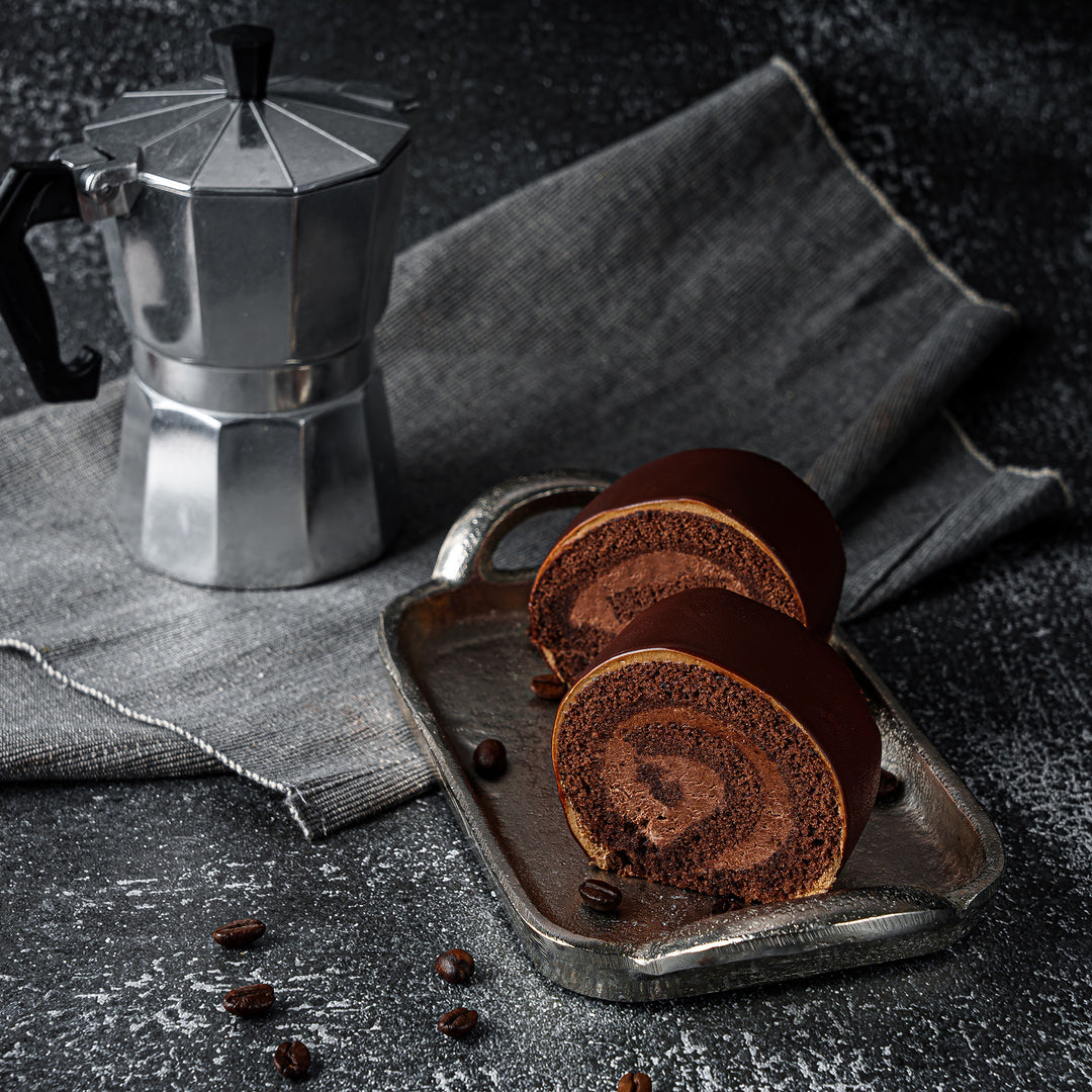 Chocolate roulette Slice