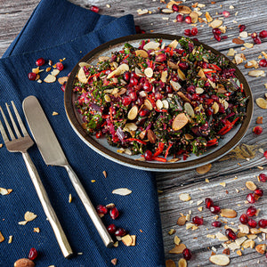 Kale Salad with Quinoa, Almond, and Pomegranate (PER POUND)