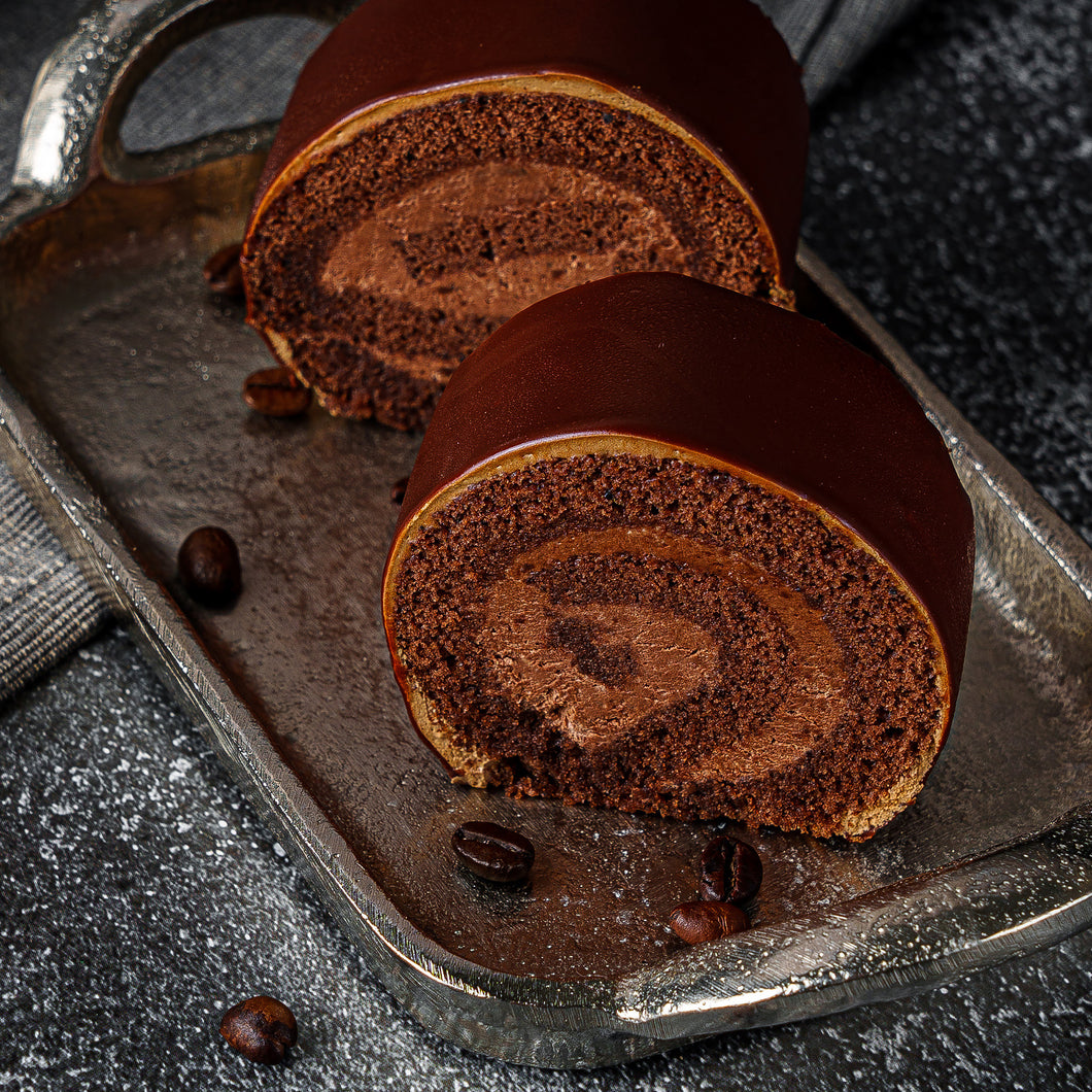 Chocolate roulette Slice