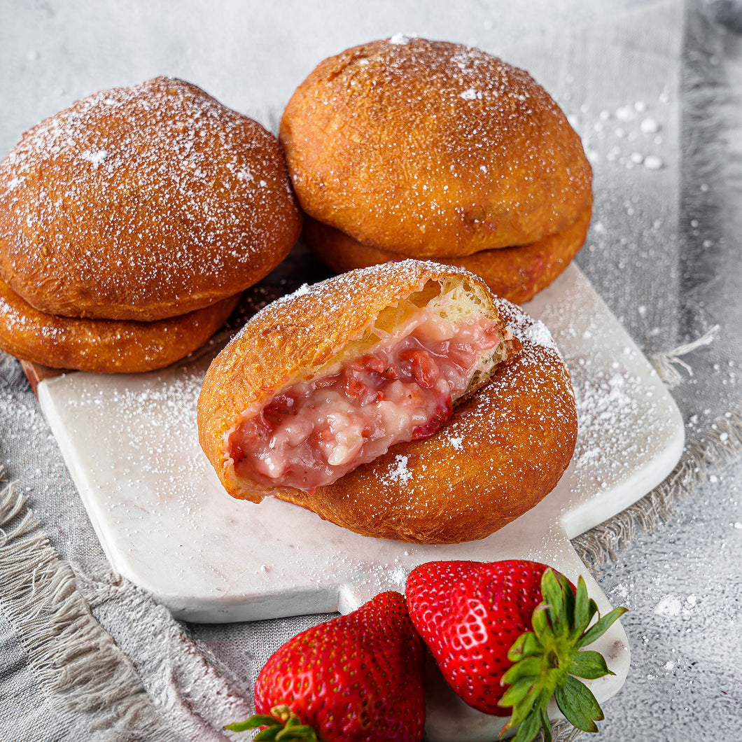 Fresh Strawberry Custard Ponchik