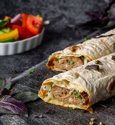 Jalapeno & Cheese Infused Beef Lulah Kabob Wrap