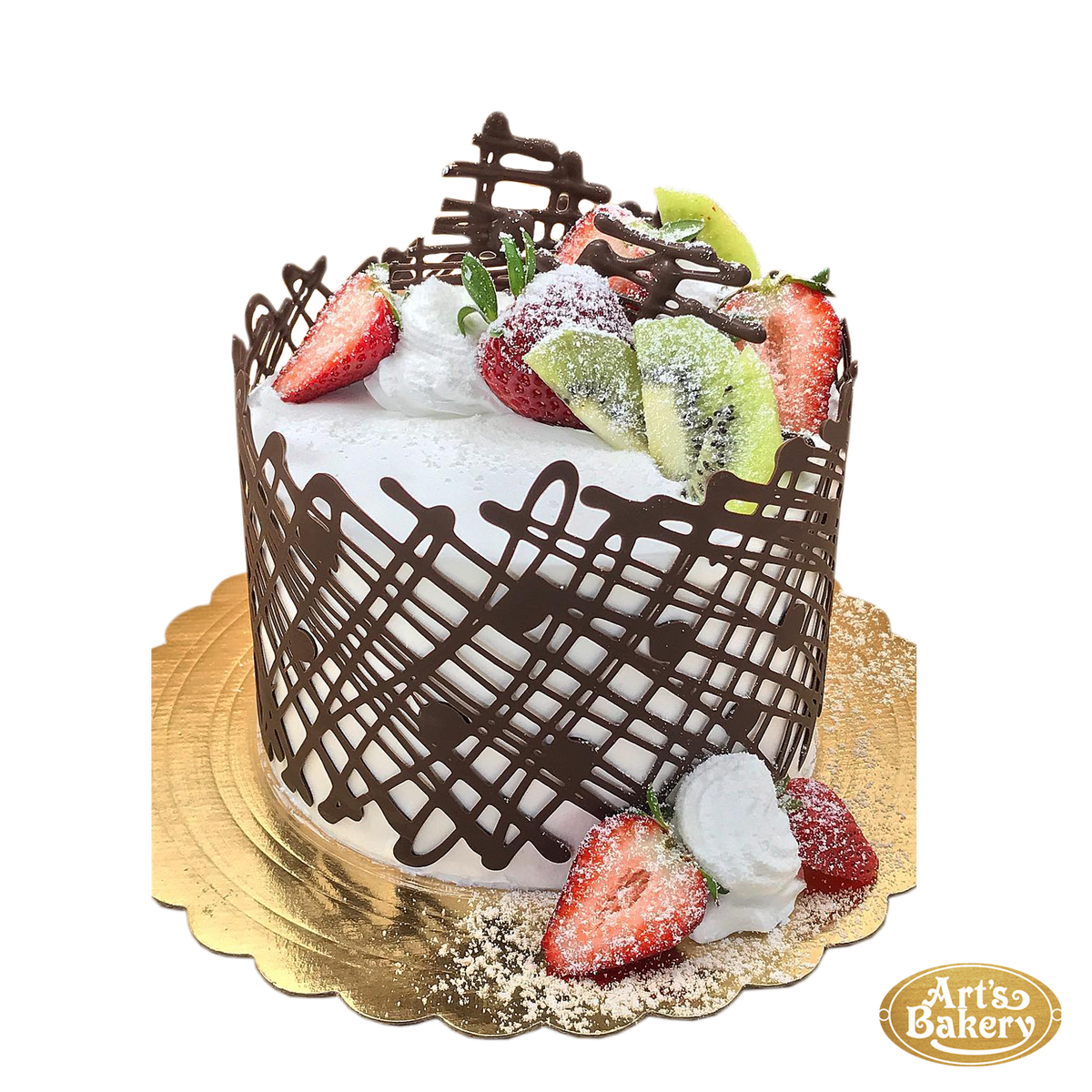 Art's Bakery Glendale Chocolate Strawberry Kiwi Cake