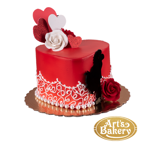 Heart Shape Valentines Day Cake 3