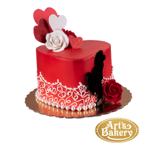 Heart Shape Valentines Day Cake 3