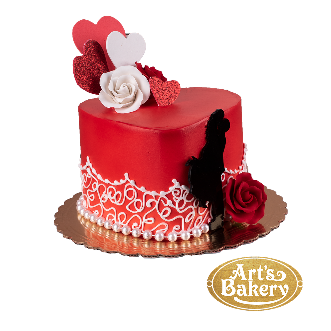 Heart Shape Valentines Day Cake 3