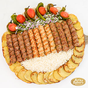 Arts Bakery Glendale Lulah Kabob Family Platter (6, & 12 Person Serving Sizes)