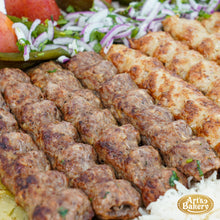 Load image into Gallery viewer, Arts Bakery Glendale Lulah Kabob Family Platter (6, &amp; 12 Person Serving Sizes)