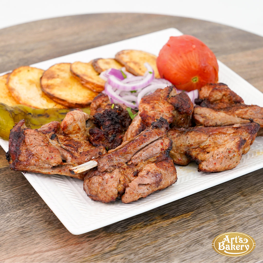 Arts Bakery Glendale Pork Ribs Plate (5 PIECES) Includes Rice Pilaf &amp; Two Sides