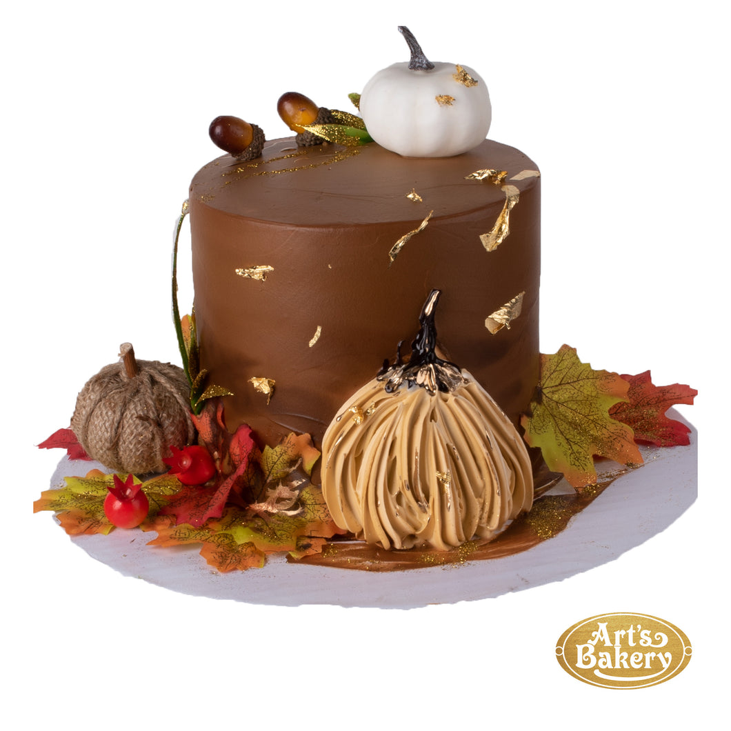 Brown Thanksgiving Themed Cake 397