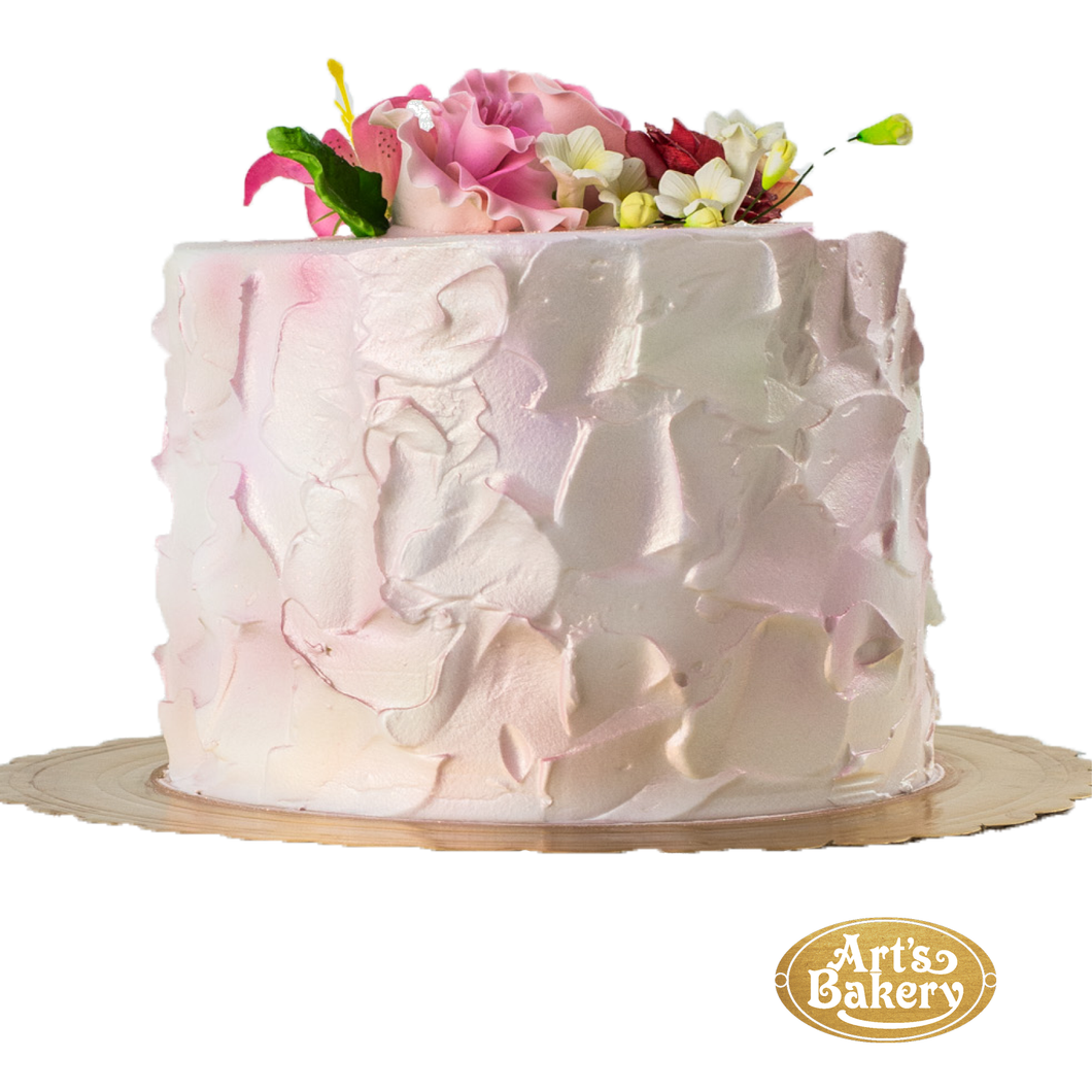 Pink Cake with a Rose 307