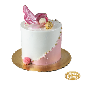Pink and White Beaded Cake 321