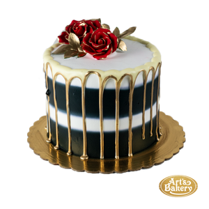 Red Roses and Melted Gold Cake 315