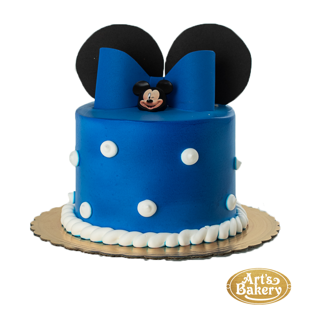 Mickey Mouse Bow Blue Cake 134