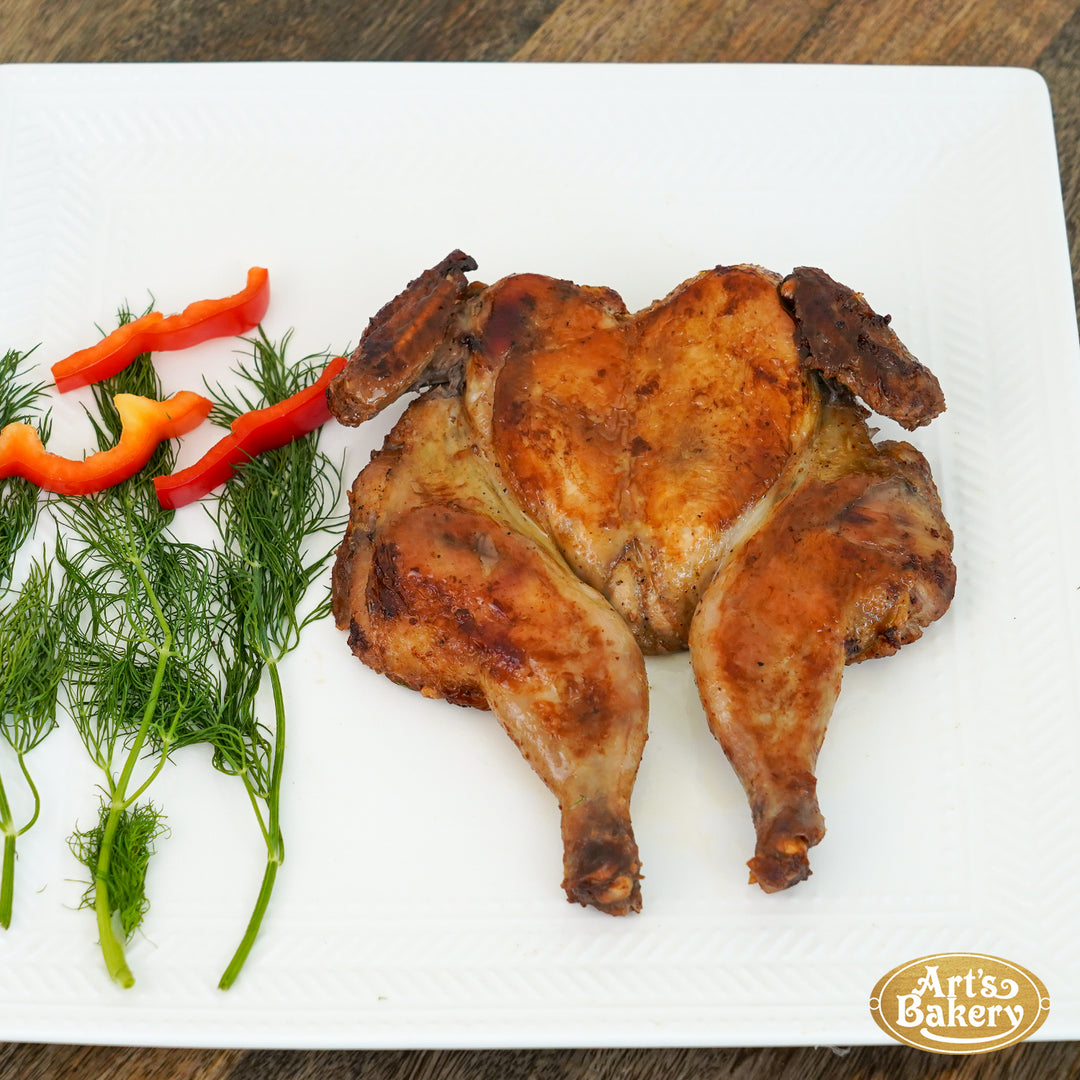 Arts Bakery Glendale Fried Cornish Hen Chicken with 2 Sides